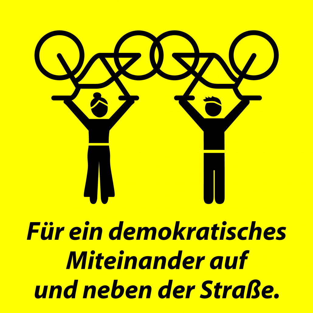 Sharepic für die Spezial-Critical Mass am 22.02.2025 - Motto: Für ein demokratisches Miteinander auf und neben der Straße.